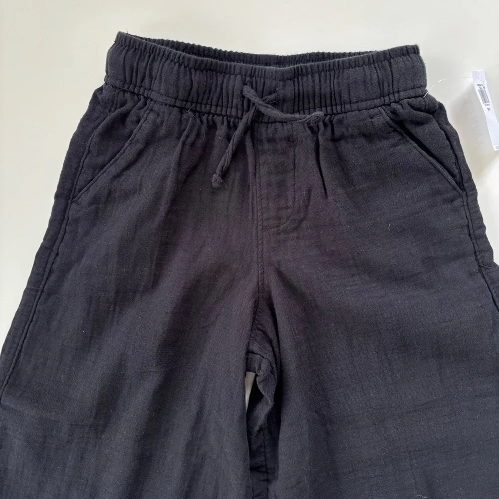 Old Navy Black Loose Printed High-Waisted Double-Weave Wide-Leg Pant Sz 5 NWT